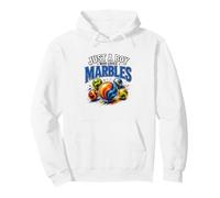 Just A Boy Who Loves Marbles Funny Marble Player Design Pullover Hoodie