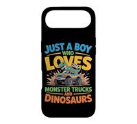 Just a Boy Who Loves Monster Trucks and Dinosaurs Funny Trex Case for iPhone Air