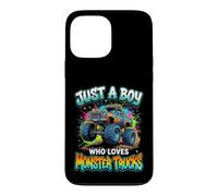 Just A Boy Who Loves Monster Trucks Classic Big Cab Lights Case for iPhone 13 Pro Max