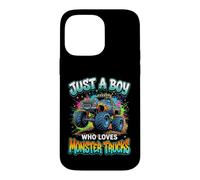 Just A Boy Who Loves Monster Trucks Classic Big Cab Lights Case for iPhone 14 Pro Max