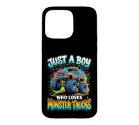 Just A Boy Who Loves Monster Trucks Classic Big Cab Lights Case for iPhone 15 Pro Max