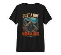 Just A Boy Who Loves Mosasaurus, Prehistoric Marine Reptile Premium T-Shirt