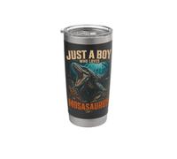 Just A Boy Who Loves Mosasaurus, Prehistoric Marine Reptile Stainless Steel Insulated Tumbler