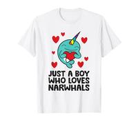 Just A Boy Who Loves Narwhals T-Shirt