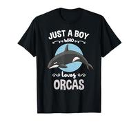 Just A Boy Who Loves Orcas Whale T-Shirt