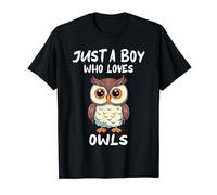 Just a Boy Who Loves Owls Cute Owl Gift T-Shirt