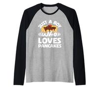 Just A Boy Who Loves Pancakes Tasty Stack Raglan Baseball Tee