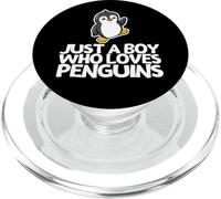 Just A Boy Who Loves Penguins Funny Penguin PopSockets PopGrip for MagSafe