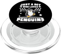 Just A Boy Who Loves Penguins Funny Penguin PopSockets PopGrip for MagSafe