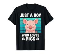 Just a Boy Who Loves Pigs Funny Pig Lover Kids Boys T-Shirt