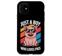 Just A Boy Who Loves Pigs Pasture Raised Pig Fan Case for iPhone 11