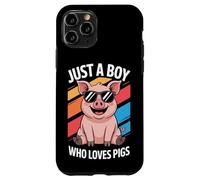 Just A Boy Who Loves Pigs Pasture Raised Pig Fan Case for iPhone 11 Pro