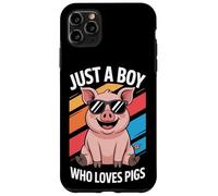 Just A Boy Who Loves Pigs Pasture Raised Pig Fan Case for iPhone 11 Pro Max