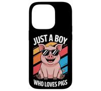 Just A Boy Who Loves Pigs Pasture Raised Pig Fan Case for iPhone 14 Pro