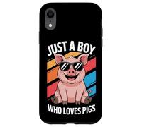 Just A Boy Who Loves Pigs Pasture Raised Pig Fan Case for iPhone XR