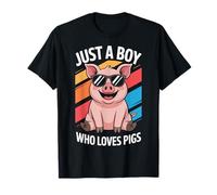 Just A Boy Who Loves Pigs Pasture Raised Pig Fan T-Shirt