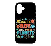 Just A Boy Who Loves Planets Solar System Astronomy Space Case for iPhone 16