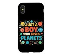 Just A Boy Who Loves Planets Solar System Astronomy Space Case for iPhone X/XS