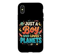 Just A Boy Who Loves Planets Solar System Astronomy Space Case for iPhone X/XS