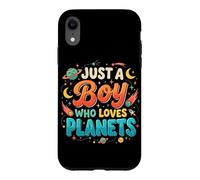 Just A Boy Who Loves Planets Solar System Astronomy Space Case for iPhone XR