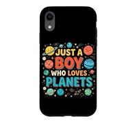 Just A Boy Who Loves Planets Solar System Astronomy Space Case for iPhone XR