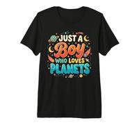 Just A Boy Who Loves Planets Solar System Astronomy Space Premium T-Shirt