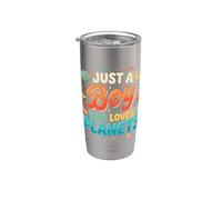Just A Boy Who Loves Planets Solar System Astronomy Space Stainless Steel Insulated Tumbler