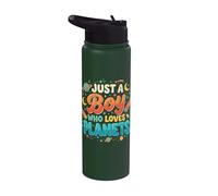 Just A Boy Who Loves Planets Solar System Astronomy Space Stainless Steel Insulated Water Bottle