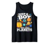 Just a Boy Who Loves Planets Solar System Space Gifts Boys Tank Top