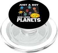 Just A Boy Who Loves Planets - Space Astronomy Science PopSockets PopGrip for MagSafe