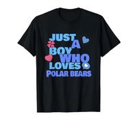 Just A Boy Who Loves Polar Bears Value Graphic T-Shirt, Men, Black, L