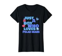 Just A Boy Who Loves Polar Bears Value Graphic T-Shirt, Women, Black, L
