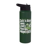 Just A Boy Who Loves Praying Mantises Insect Lover Stainless Steel Insulated Water Bottle