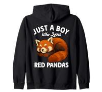 Just A Boy Who Loves Red Pandas Cute Red Panda Lover Zip Hoodie