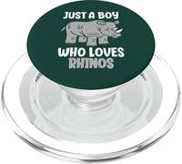 Just A Boy Who Loves Rhinos Future Conservationist PopSockets PopGrip for MagSafe