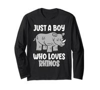 Just A Boy Who Loves Rhinos Future Zoologist Long Sleeve T-Shirt