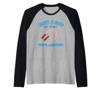 Just a boy who Loves Rope Skipping Raglan Baseball Tee