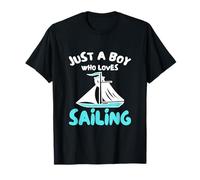 Just a Boy Who Loves Sailing Sea Captain for Boys Toddler T-Shirt