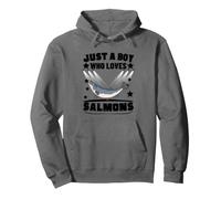Just A Boy Who Loves Salmons Funny Salmon Pullover Hoodie