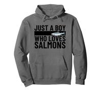 Just A Boy Who Loves Salmons Funny Salmon Pullover Hoodie