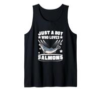Just A Boy Who Loves Salmons Funny Salmon Tank Top