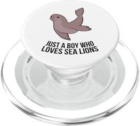 Just a Boy Who Loves Sea Lions Cute Sea Lion Boy PopSockets PopGrip for MagSafe