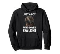 Just a Boy Who Loves Sea Lions Pullover Hoodie