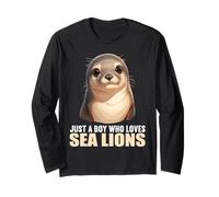 Just a Boy who Loves Sea Lions. Sea Lions Sea Lion Long Sleeve T-Shirt