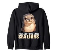 Just a Boy who loves Sea Lions. Sea Lions Sea Lion Zip Hoodie