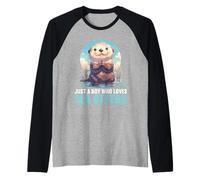Just a Boy who Loves Sea Otters. Sea Otters Sea Otter Raglan Baseball Tee