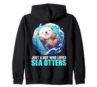 Just a Boy who loves Sea Otters. Sea Otters Sea Otter Zip Hoodie