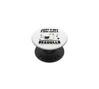 Just A Boy Who Loves Seagulls Funny Seagull PopSockets Adhesive PopGrip