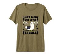 Just A Boy Who Loves Seagulls Funny Seagull Premium T-Shirt