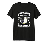 Just A Boy Who Loves Seagulls Funny Seagull Premium T-Shirt